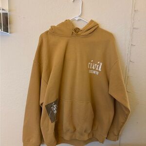 Men's Tan Hoodie Civil Regime